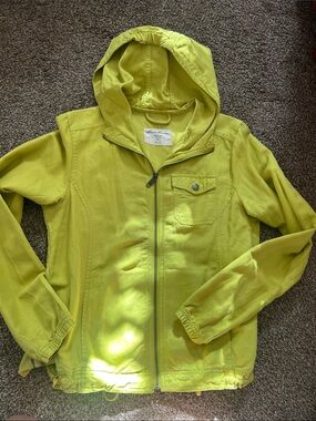 Eddie Bauer Lime Green Hooded Zip Jacket